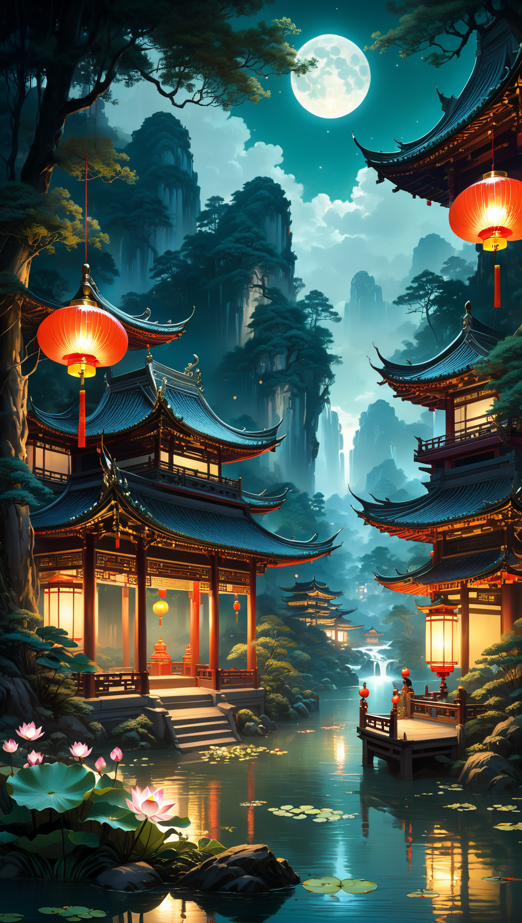 00265-4255588094-Professional painting of a river in the middle of a forest, by Yang J, fantasy art, evening lanterns, detailed digital art, orie.png